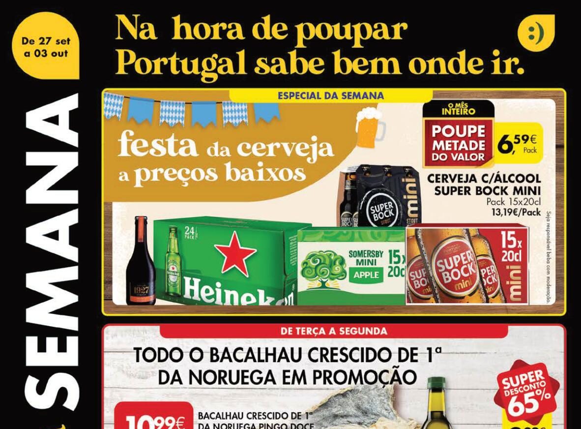 Novo Folheto: Festa da Cerveja, 25% em toda a marca Pantene e mais descontos esta semana no Pingo Doce
